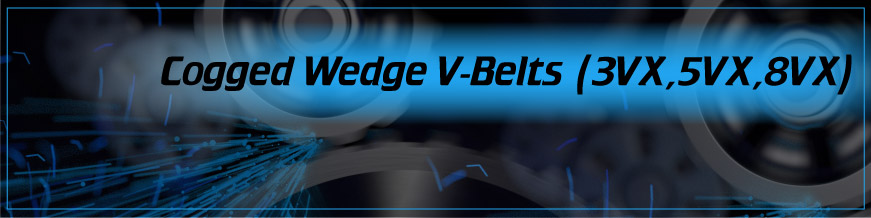 Cogged Wedge V-Belts (3VX, 5VX, 8VX)