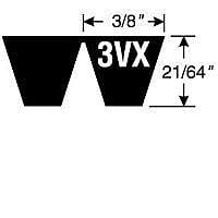 Gates 16/3VX1000 Cogged Banded V-Belt - $447.66